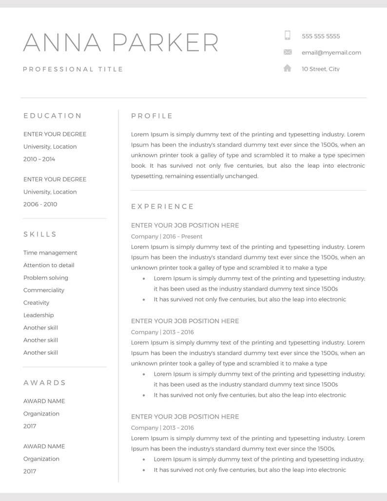 microsoft word resume templates 2010